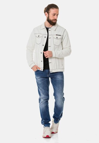 CIPO & BAXX Jeansjacke in Weiß