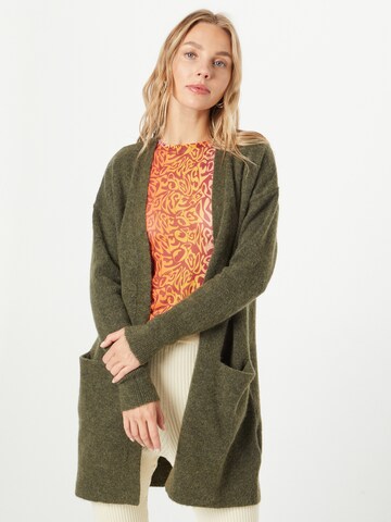 Cardigan 'Lulu' SELECTED FEMME en vert : devant