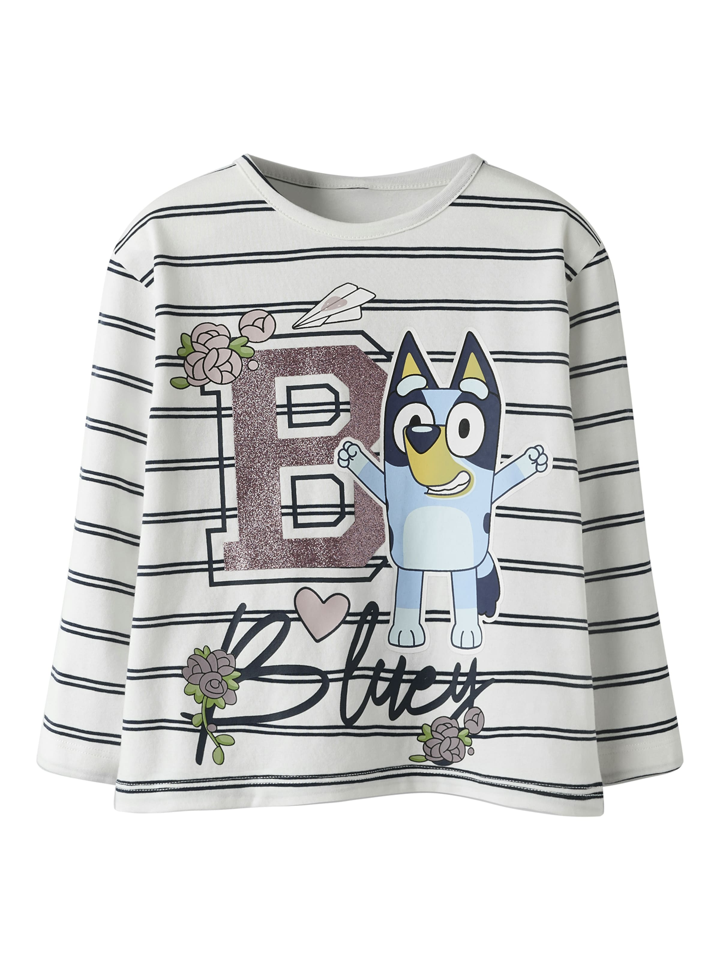 NAME IT Тениска 'NMFSISKA BLUEY' в бяло: отпред