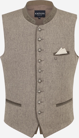 Gilet folklorique Krüger Buam en marron : devant