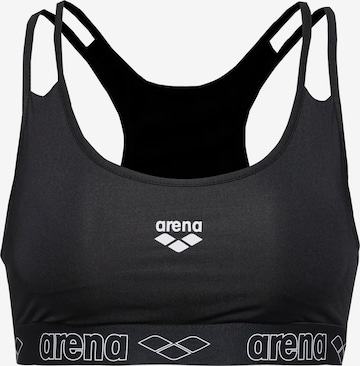 ARENA Bustier Sport-BH 'Advance' in Schwarz: Vorderseite