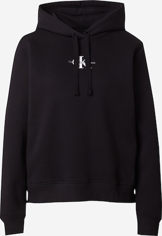 Regular Sweat-shirt Calvin Klein Jeans en noir : devant