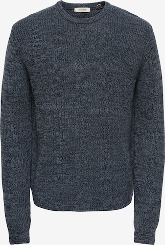 Pull-over Only & Sons en bleu : devant
