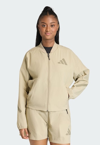 ADIDAS SPORTSWEAR Performance Jacket 'Z.N.E.' in Brown: front