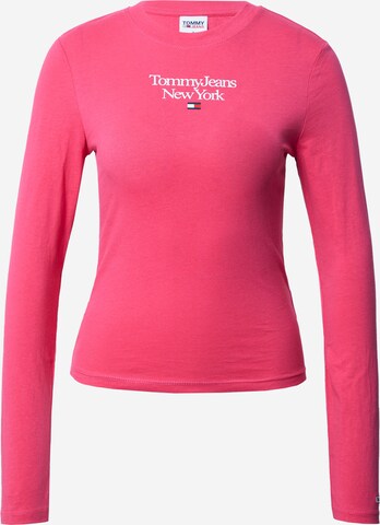 T-shirt Tommy Jeans en rose : devant