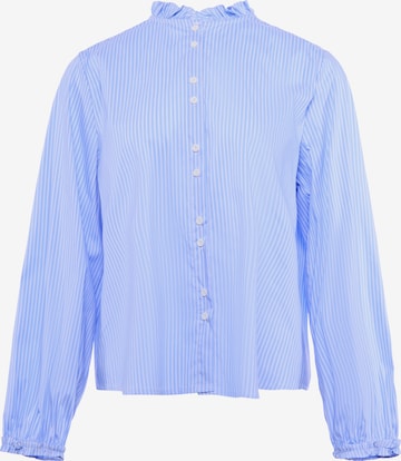 faina - Blusa em azul: frente