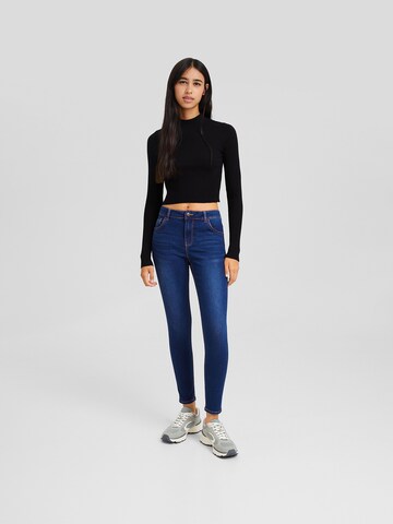 Bershka Skinny Fit Дънки в синьо