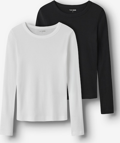 TWO SOON Shirt in schwarz / weiß, Produktansicht