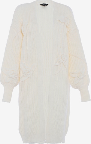 faina Knit cardigan in White: front