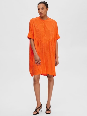 SELECTED FEMME Obleka 'Abienne-Viola' | oranžna barva