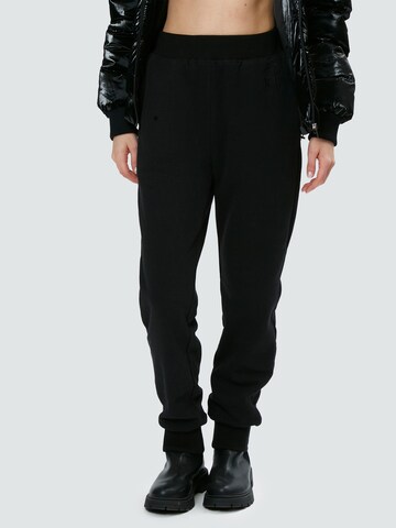 Influencer Tapered Trousers in Black: front