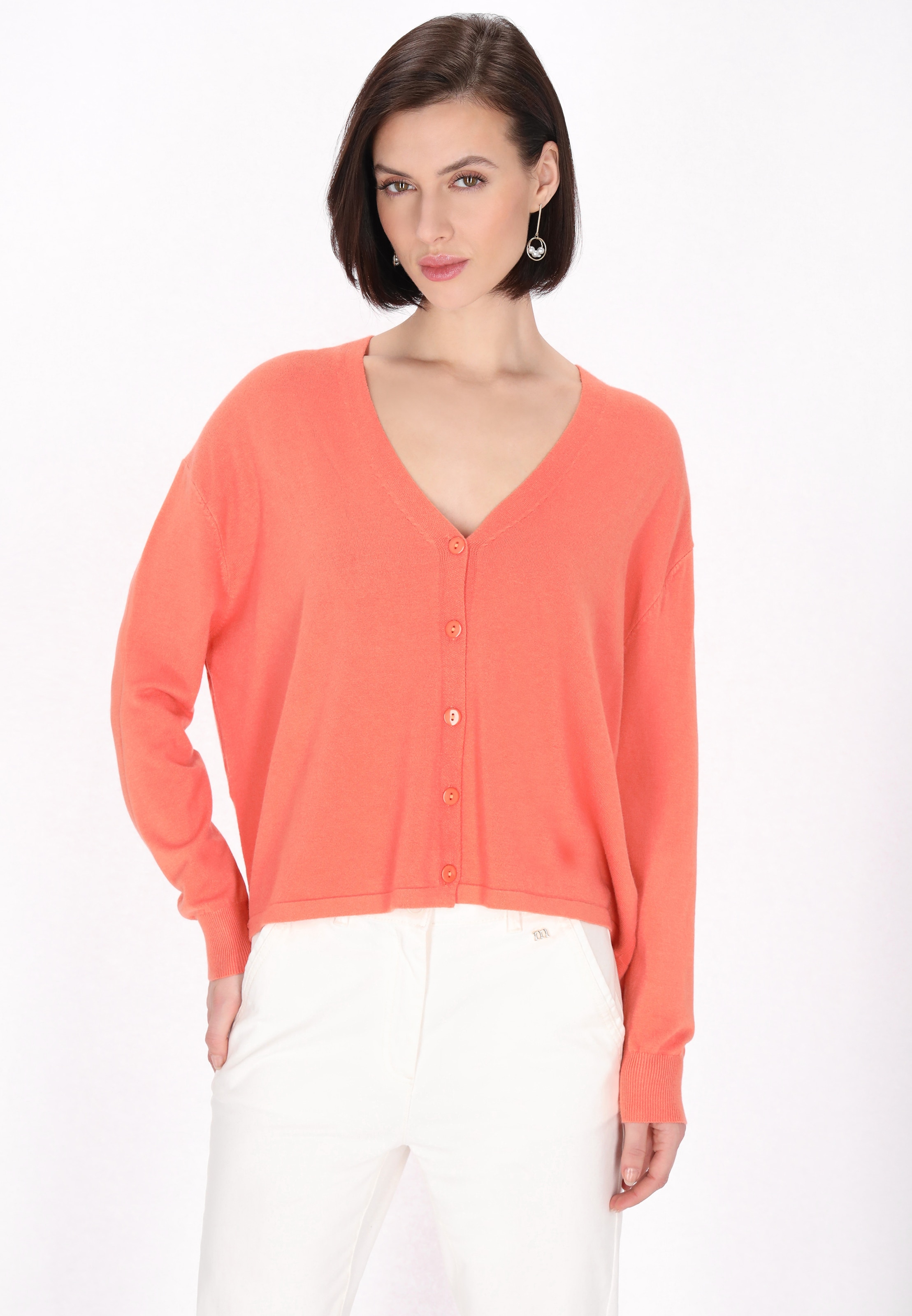 Cardigan FELIPA en orange : devant