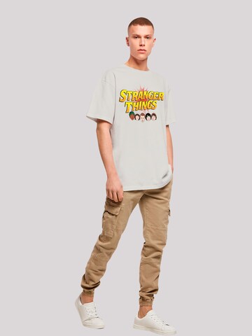 F4NT4STIC Shirt 'Stranger Things Comic Heads Netflix TV Series' in Grey
