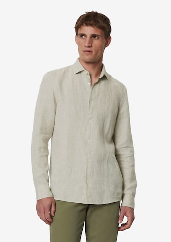 Coupe regular Chemise Marc O'Polo en beige : devant