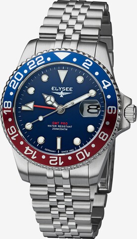 ELYSEE Analog Watch 'GMT Pro' in Blue: front