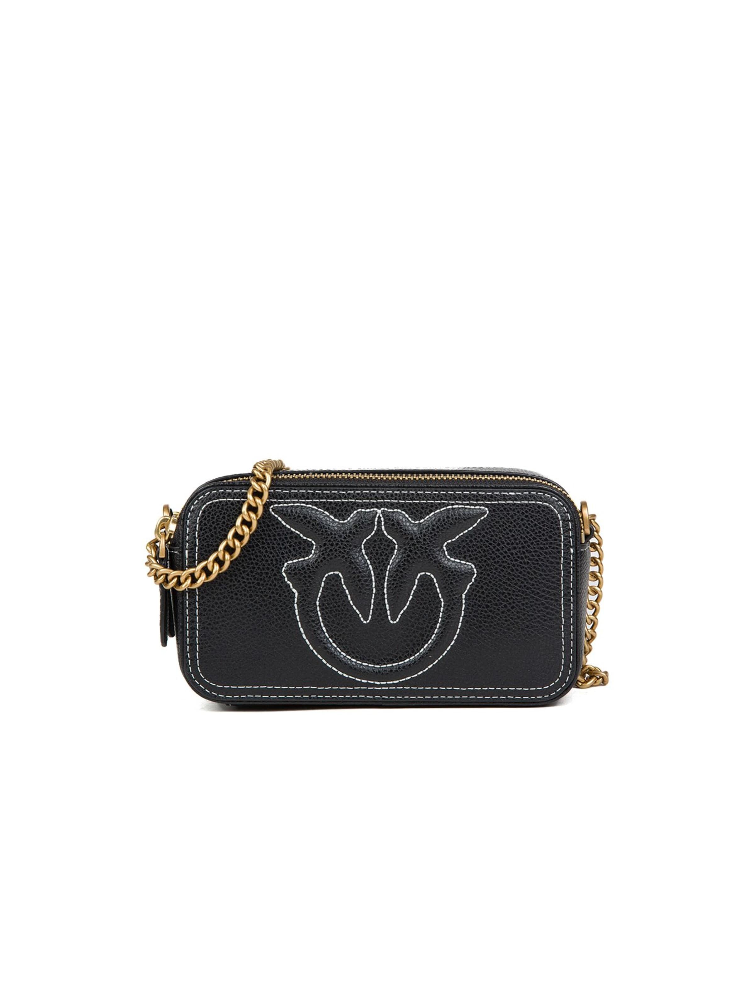 PINKO Schoudertas 'PINKO Crossbody Bag 'Carrie'' in Zwart: voorkant