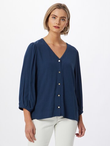 Cream Blouse 'Bunda' in Blauw: voorkant