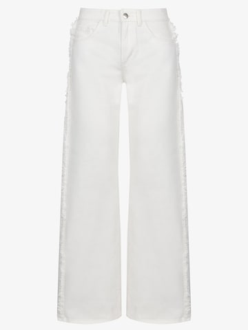 FEMSSY Loosefit Jeans i hvid: forside