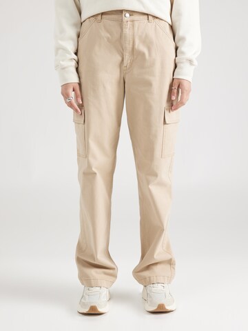 HOLLISTER Loosefit Cargobroek in Beige: voorkant