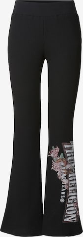 True Religion Flared Hose 'MR WAFFLE' in Schwarz: Vorderseite