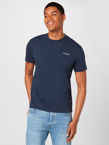 T-Shirt Calvin Klein en bleu : devant