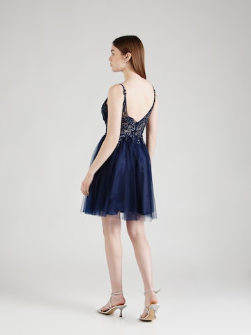 Robe de cocktail Laona en bleu