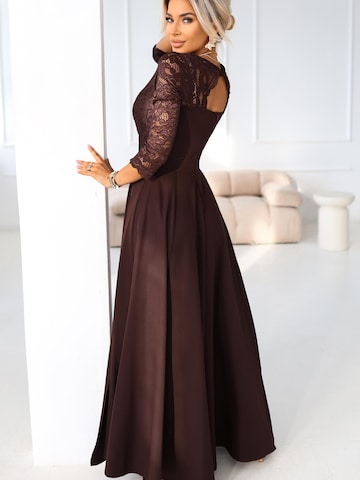 Numoco Abendkleid 'Maxikleid Amber'‌‌‌‌‌‌‌‌ in Braun