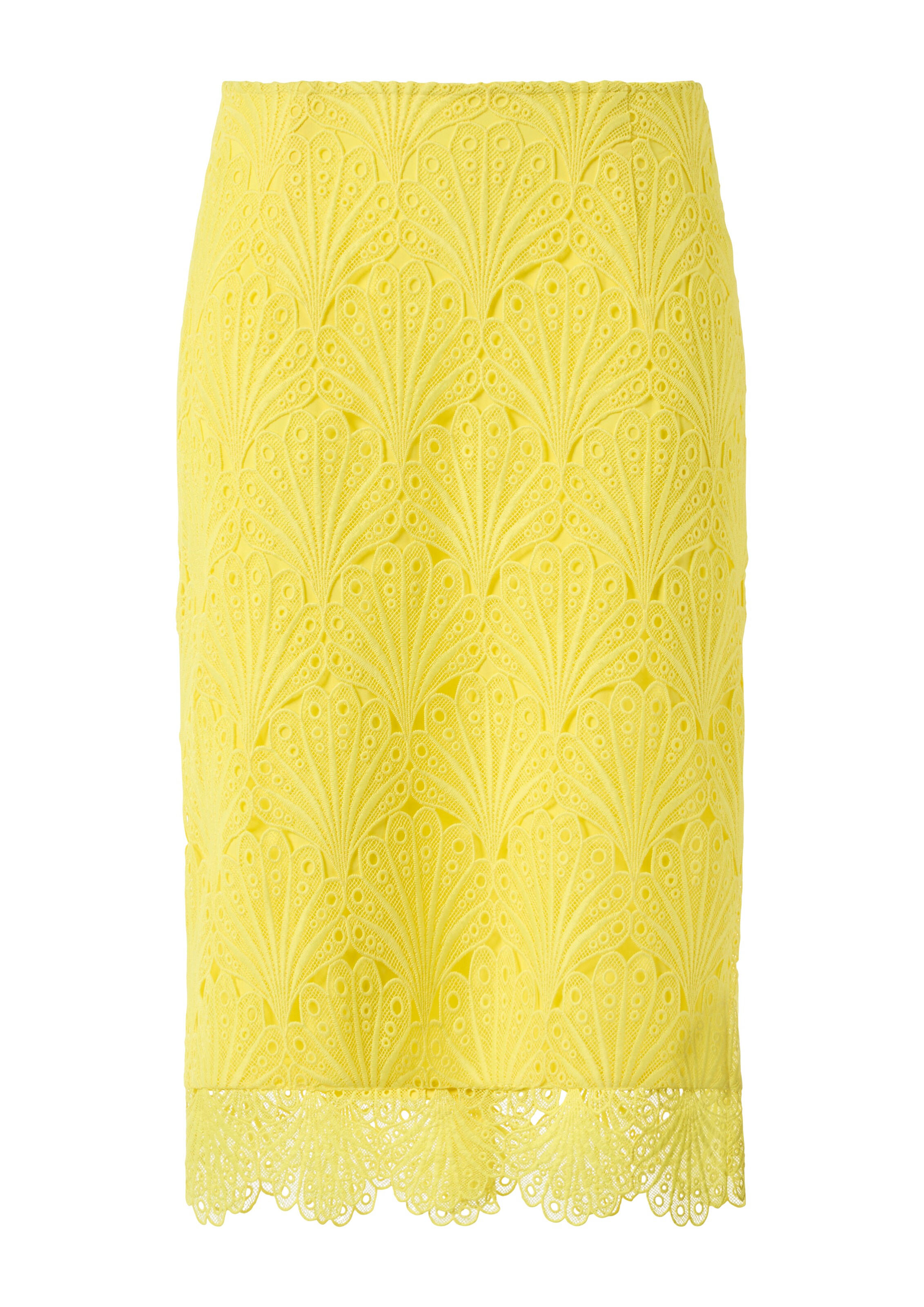 dzeltens COMMA Svārki: no priekšpuses