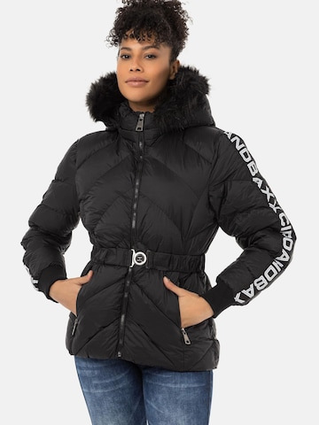 CIPO & BAXX Winterjacke in Schwarz: Vorderseite