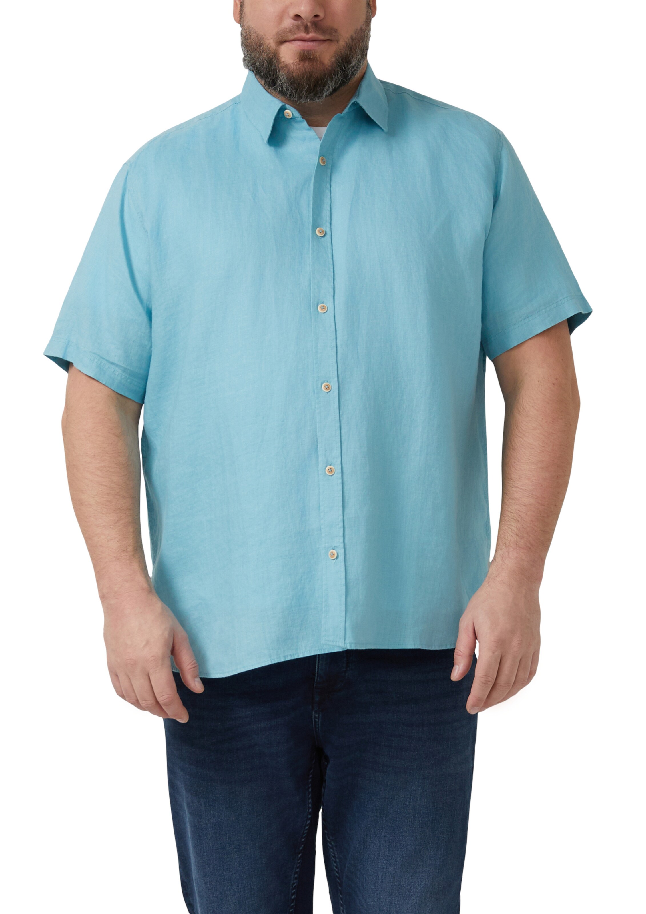 s.Oliver Regular fit Button Up Shirt in Blue