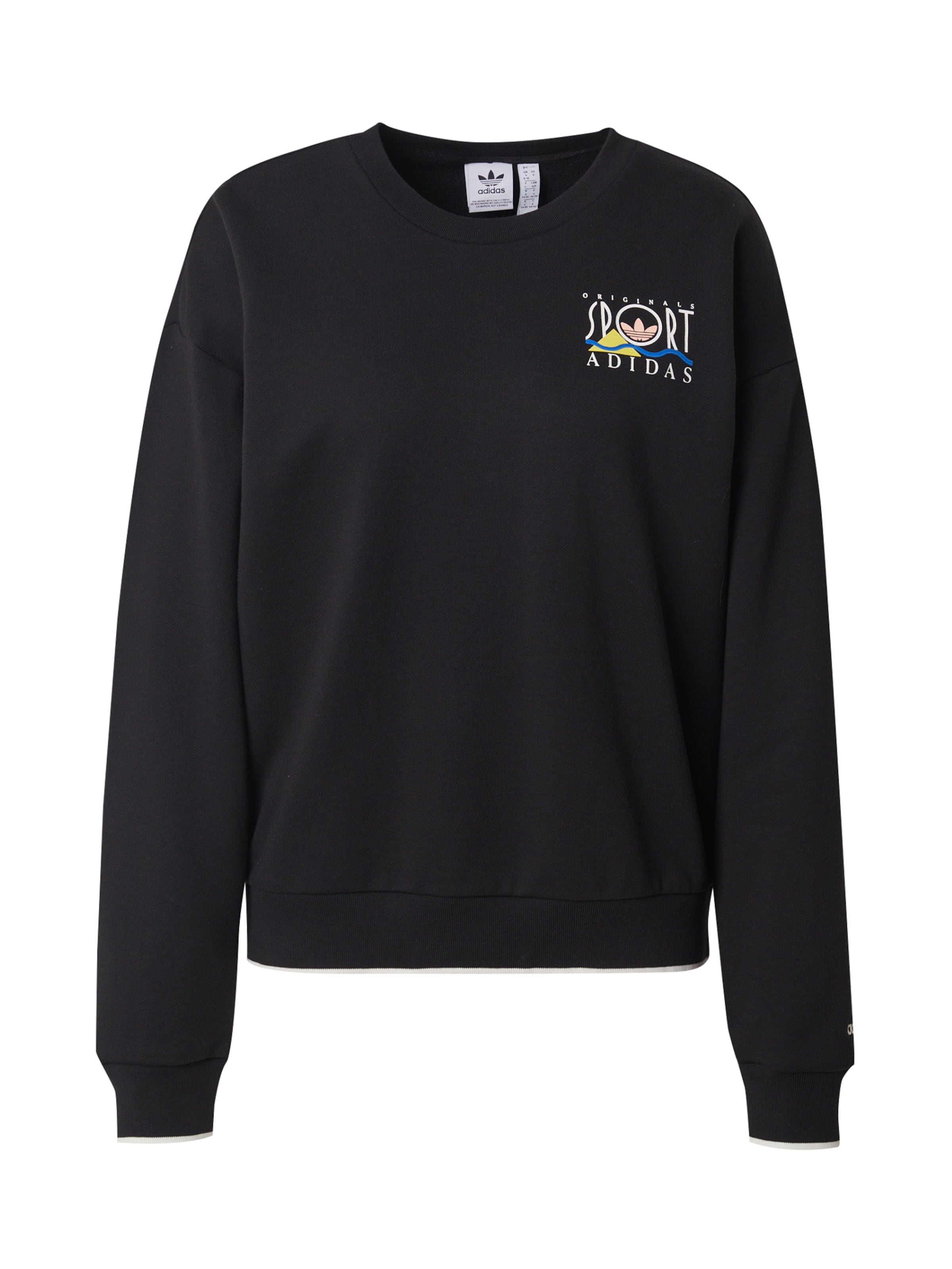 Felpa 'Graphic Sports' di ADIDAS ORIGINALS in nero: frontale