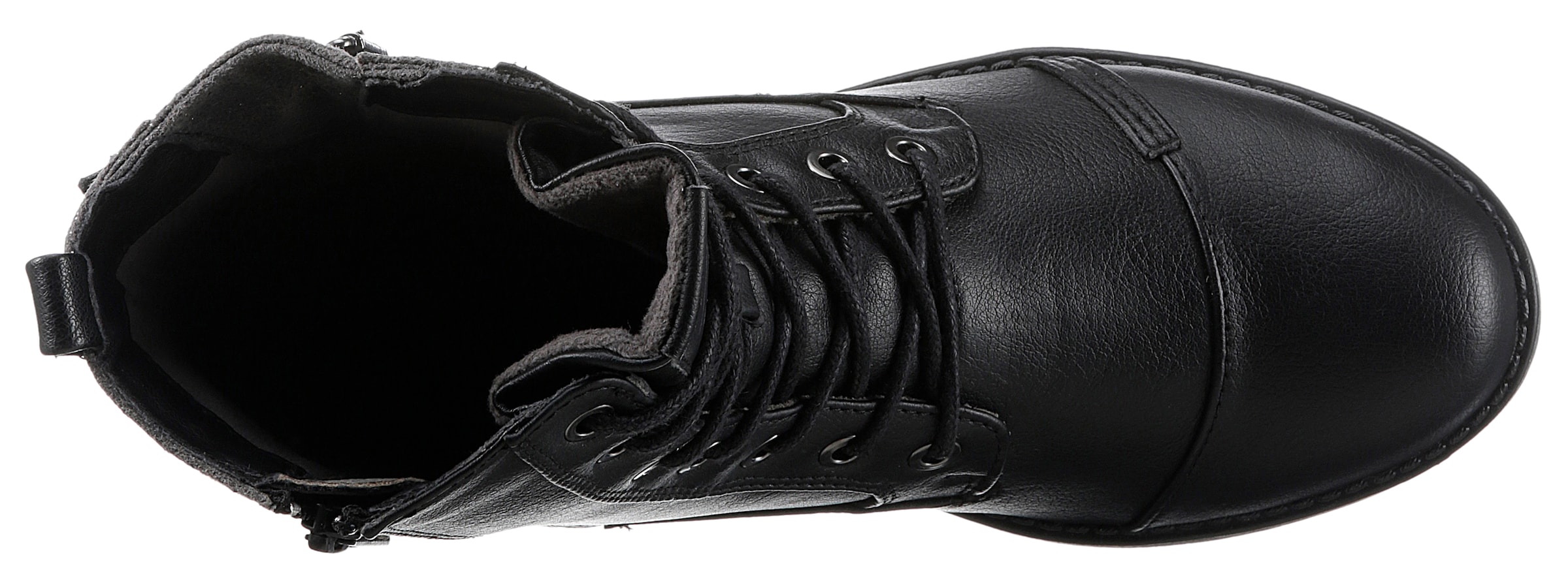 MUSTANG Lace-up bootie in Black