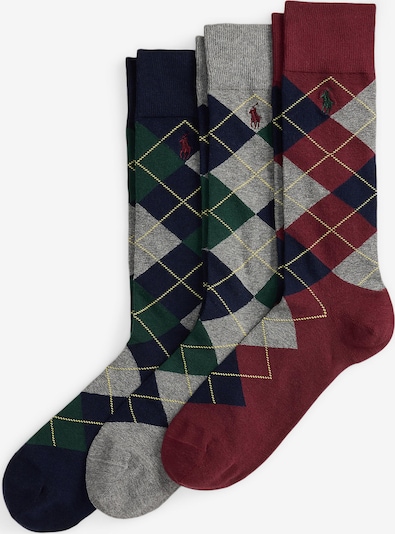 Polo Ralph Lauren Sukat värissä vaaleankeltainen / harmaa / tummanvihreä / rubiininpunainen, Tuotenäkymä