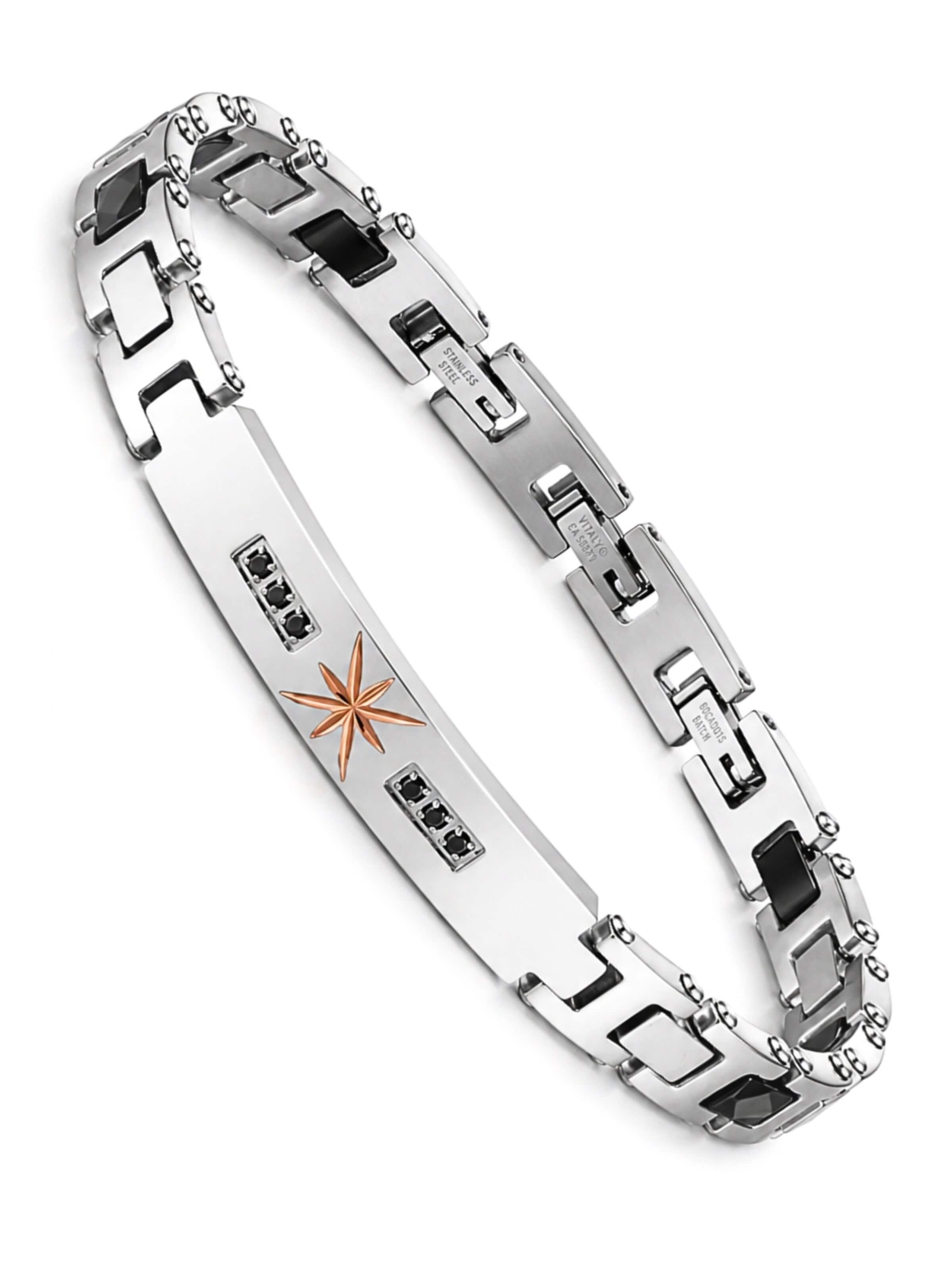 UNIQAL Armband 'TITANO'‌‌‌‌ in Silber: Vorderseite