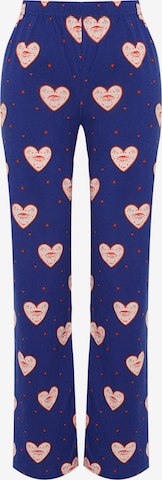 Trendyol Pyjamahousut värissä sininen: etupuoli
