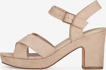 POSH by Poelman Sandalen in Beige: Vorderseite