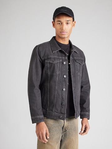 melns JACK & JONES Starpsezonu jaka 'JWHJEAN': no priekšpuses