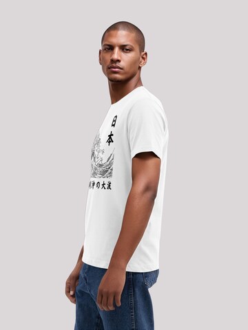 T-Shirt 'Kanagawa Welle Golden Gai' F4NT4STIC en blanc