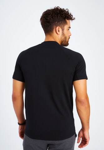 Leif Nelson Gym T-Shirt Rundhals in Schwarz