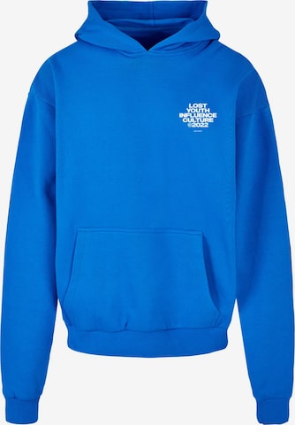Sweat-shirt Lost Youth en bleu : devant