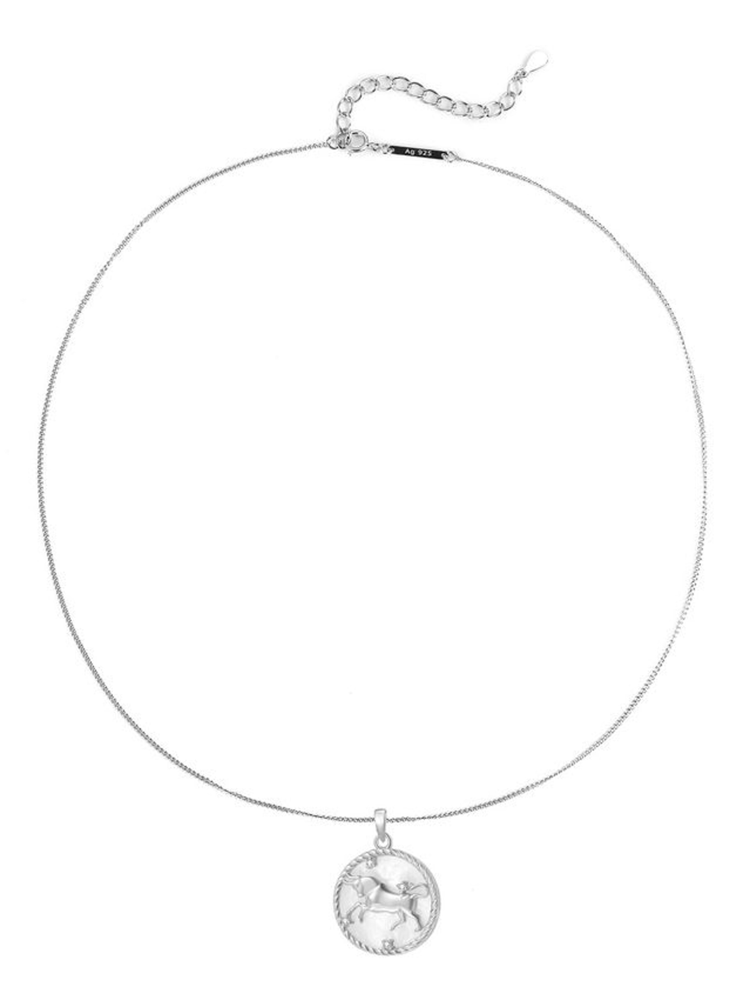 Hey Happiness Necklace 'Taurus' in Silver: front