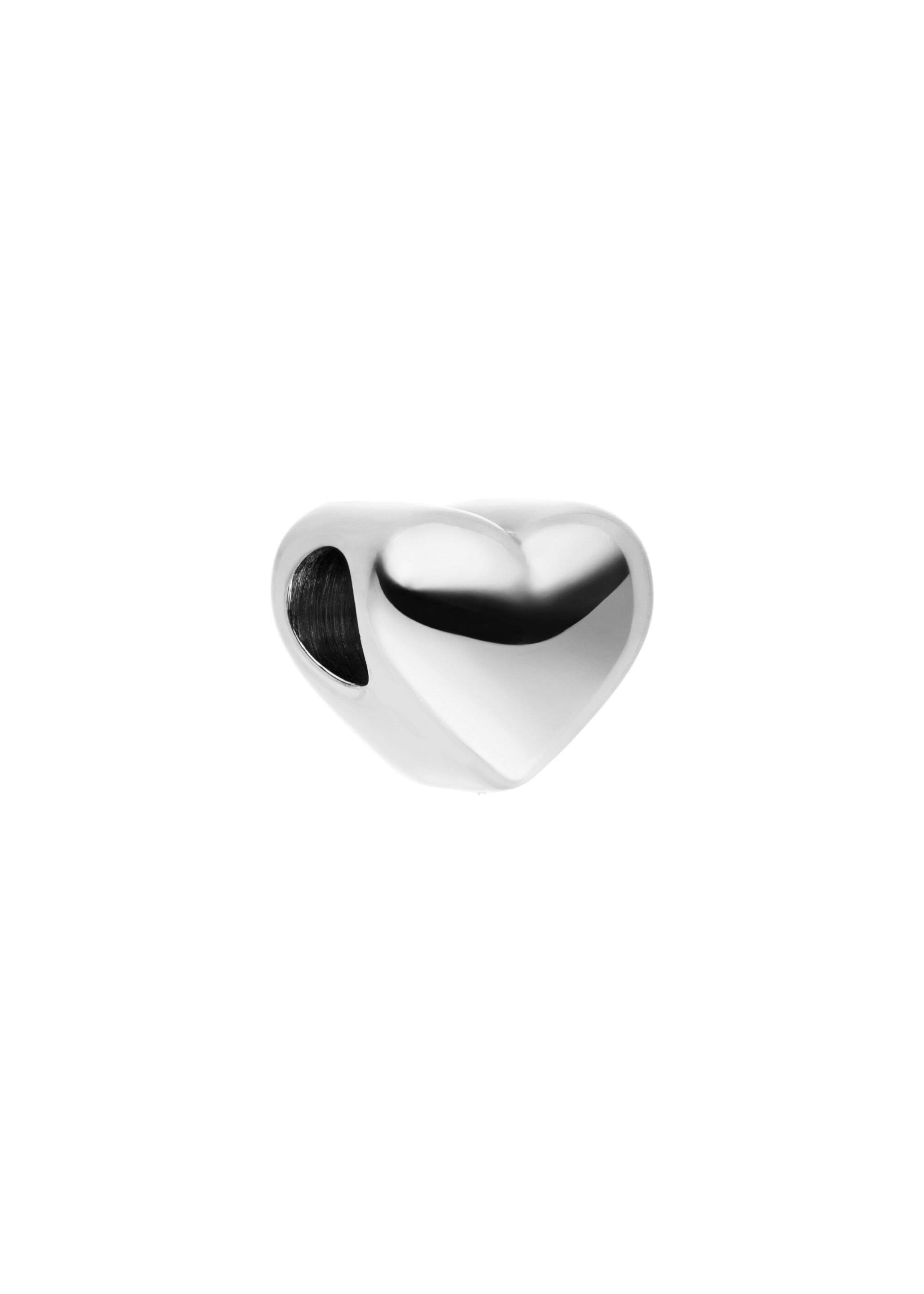 PURELEI - Atrelado 'Classic Heart' em prata: frente