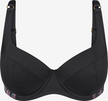TRIUMPH Bikinitop ' Red Label Summer Tropics ' in Zwart: voorkant