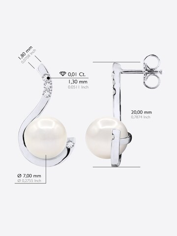 Boucles d'oreilles 'FOCH' Ateliers Saint Germain en blanc