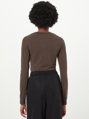Samsøe Samsøe Shirt bodysuit 'BELLA' in Brown