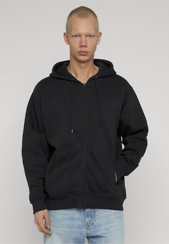 European League of Football Sweat jacket 'Blanko' in Black: front