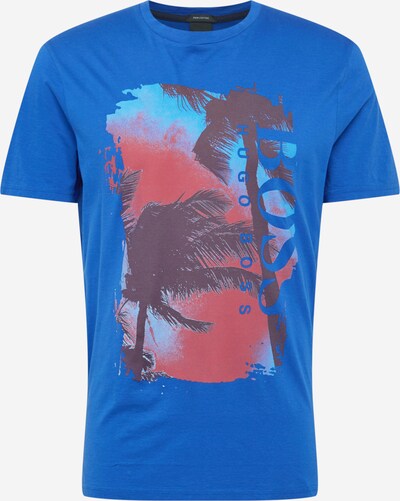 BOSS Casual T-Shirt 'Tsummery' en bleu / bleu ciel / bleu foncé / rouge, Vue avec produit