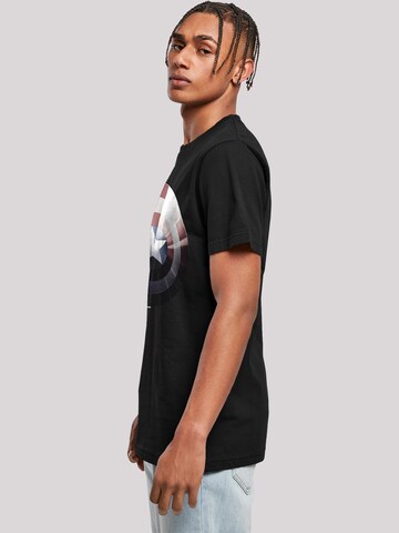 T-Shirt 'Marvel Captain America Shield Shiny' F4NT4STIC en noir