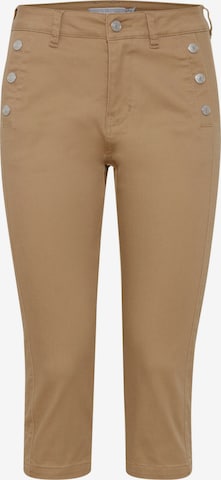 Fransa Slim fit Pants 'Vomax' in Brown: front