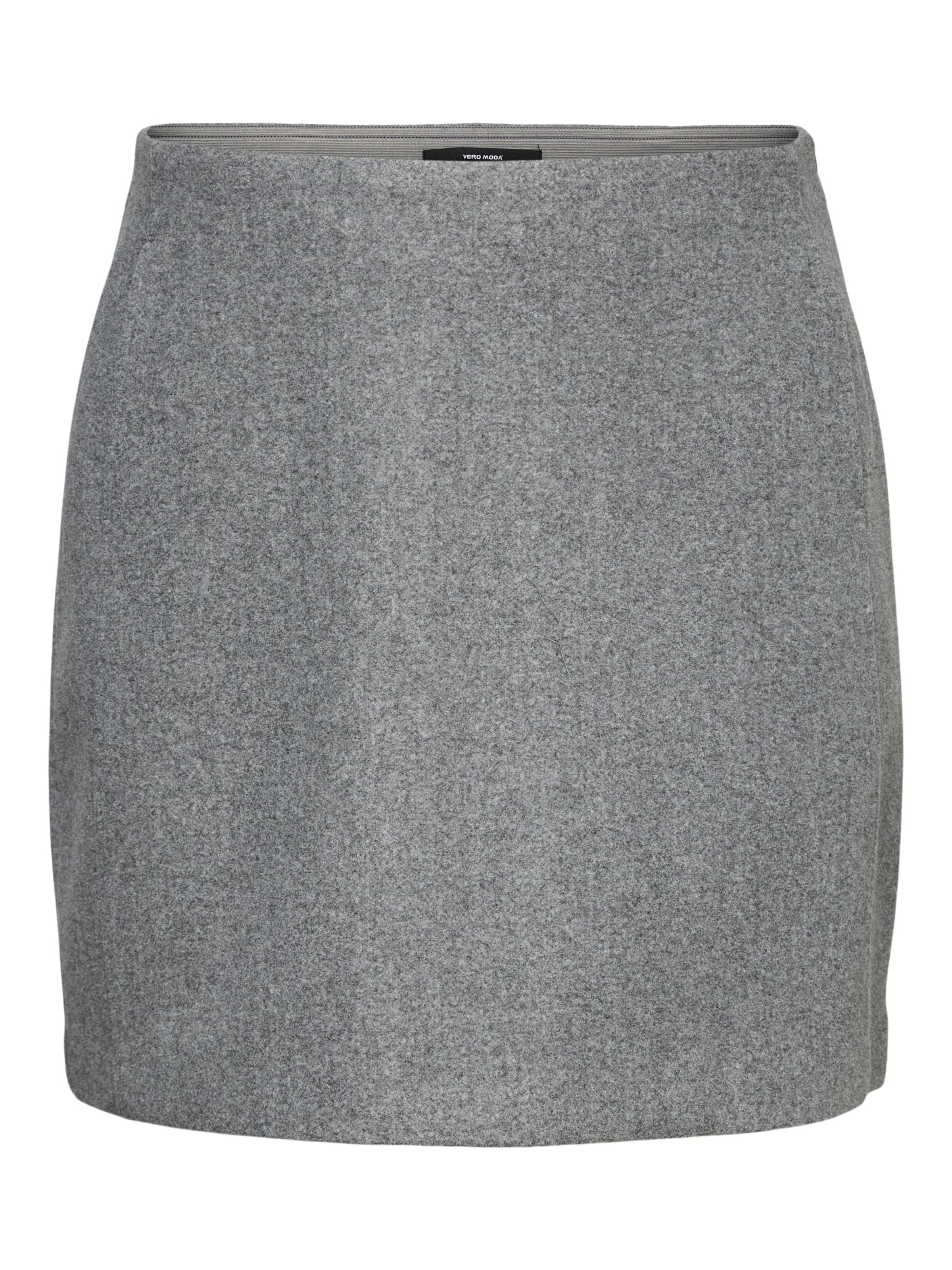 Vero Moda Curve Rok 'VMCFortuneallison' in de kleur Grijs, Productweergave
